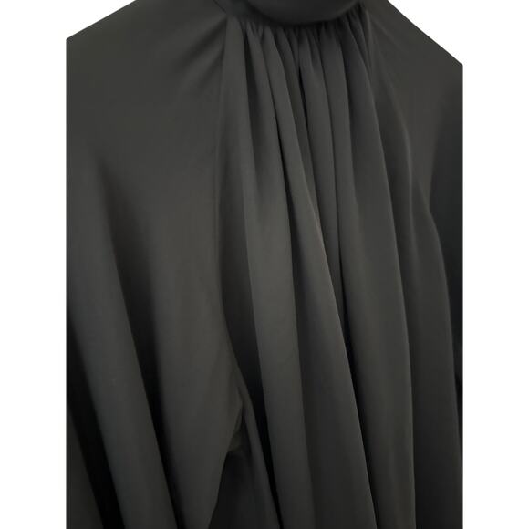 Madewell Turtleneck Long-Sleeve Top Chiffon Black Size Medium - Picture 10 of 11